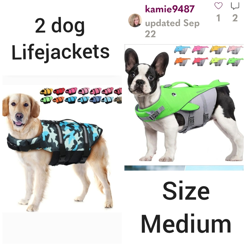 2 Dog Life Jackets